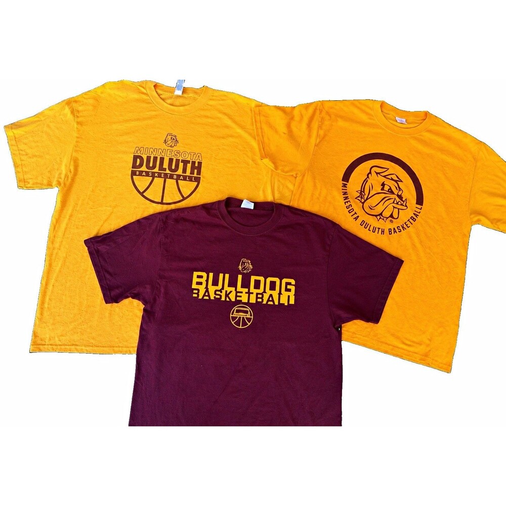 University of Minnesota Duluth Bulldogs Basketball Graphic T-Shirt Lot of 3